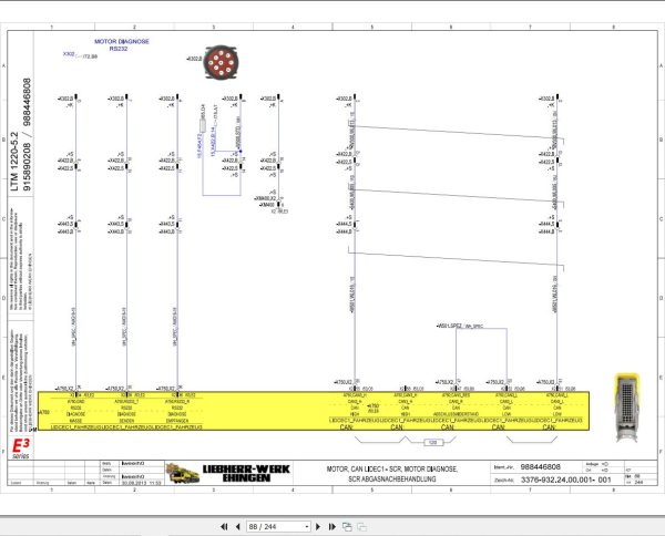 Liebherr Crane LTM 1220 5.2 Z94807 Electric and Hydraulic Diagrams DE 2