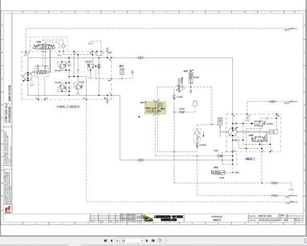 Liebherr Crane LTM 1220 5.2 Z94807 Electric and Hydraulic Diagrams DE 3