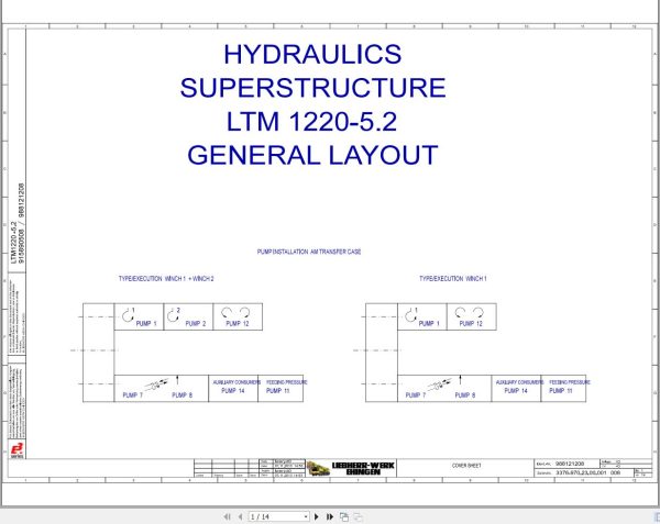 Liebherr Crane LTM 1220 5.2 Z94807 Electric and Hydraulic Diagrams EN 3
