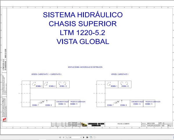 Liebherr Crane LTM 1220 5.2 Z94807 Electric and Hydraulic Diagrams ES 3