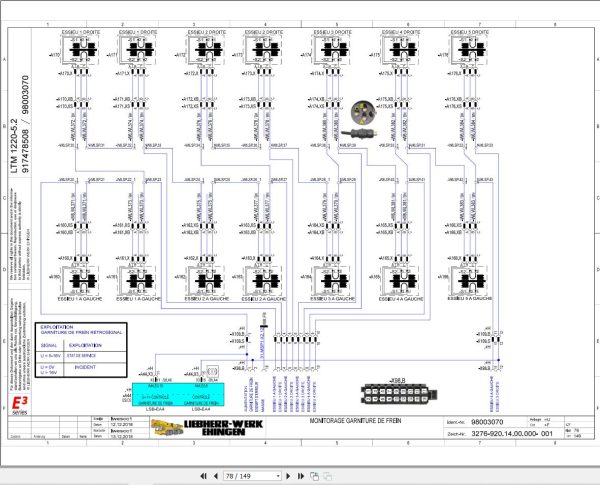 Liebherr Crane LTM 1220 5.2 Z94807 Electric and Hydraulic Diagrams FR 2