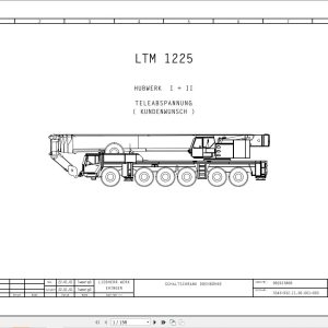 Liebherr Crane LTM 1225 Z70006 Electric and Hydraulic Diagrams DE 1