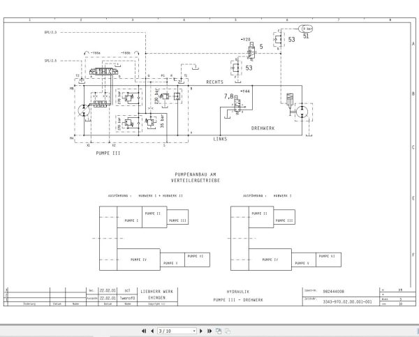 Liebherr Crane LTM 1225 Z70006 Electric and Hydraulic Diagrams DE 4