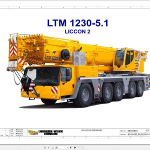 Liebherr Crane LTM 1230 5.1 Z94051 Electric and Hydraulic Diagrams DE 1