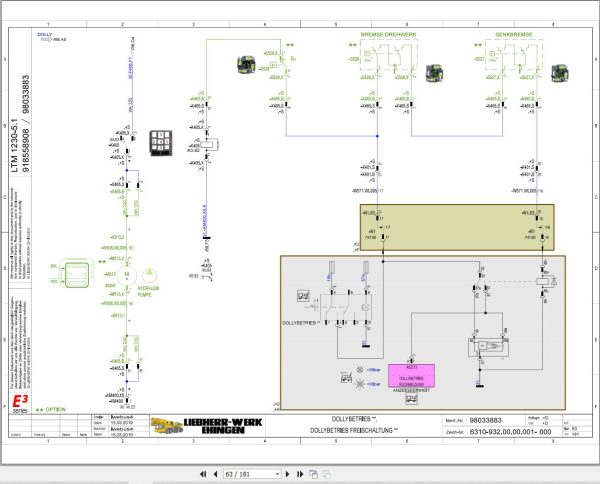 Liebherr Crane LTM 1230 5.1 Z94051 Electric and Hydraulic Diagrams DE 2