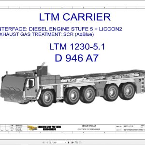 Liebherr Crane LTM 1230 5.1 Z94051 Electric and Hydraulic Diagrams EN 1
