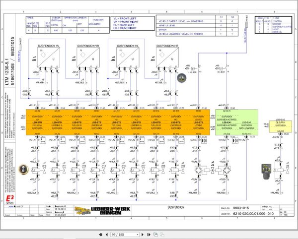 Liebherr Crane LTM 1230 5.1 Z94051 Electric and Hydraulic Diagrams EN 2