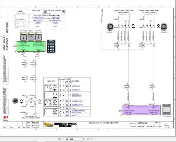 Liebherr Crane LTM 1230 5.1 Z94051 Electric and Hydraulic Diagrams ES 2