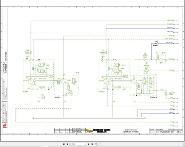 Liebherr Crane LTM 1230 5.1 Z94051 Electric and Hydraulic Diagrams ES 3
