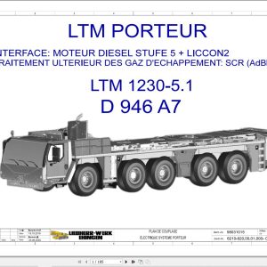Liebherr Crane LTM 1230 5.1 Z94051 Electric and Hydraulic Diagrams FR 1
