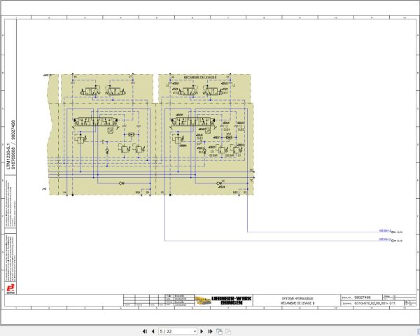Liebherr Crane LTM 1230 5.1 Z94051 Electric and Hydraulic Diagrams FR 3
