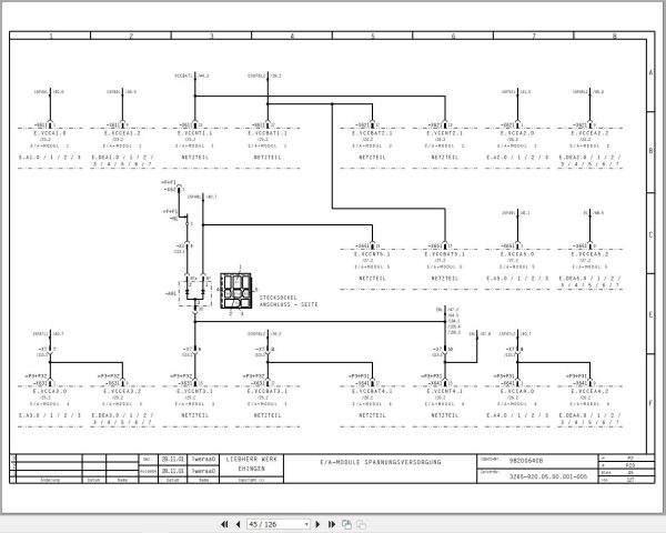 Liebherr Crane LTM 1250 1 Z70500 Electric and Hydraulic Diagrams DE 2