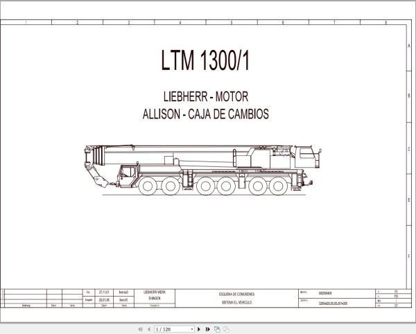 Liebherr Crane LTM 1250 1 Z70500 Electric and Hydraulic Diagrams ES 1