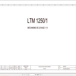 Liebherr Crane LTM 1250 1 Z70500 Electric and Hydraulic Diagrams FR 1