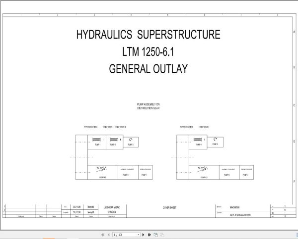 Liebherr Crane LTM 1250 6.1 Z70720 Electric and Hydraulic Diagrams EN 3