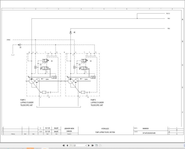 Liebherr Crane LTM 1250 6.1 Z70720 Electric and Hydraulic Diagrams EN 4
