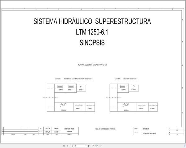 Liebherr Crane LTM 1250 6.1 Z70720 Electric and Hydraulic Diagrams ES 3