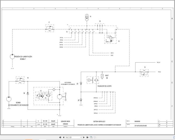 Liebherr Crane LTM 1250 6.1 Z70720 Electric and Hydraulic Diagrams ES 4