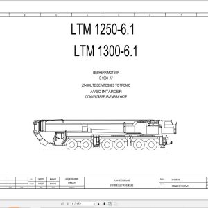 Liebherr Crane LTM 1250 6.1 Z70720 Electric and Hydraulic Diagrams FR 1