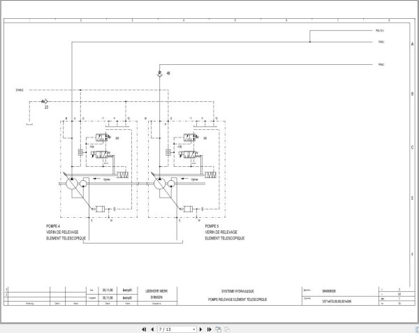Liebherr Crane LTM 1250 6.1 Z70720 Electric and Hydraulic Diagrams FR 3
