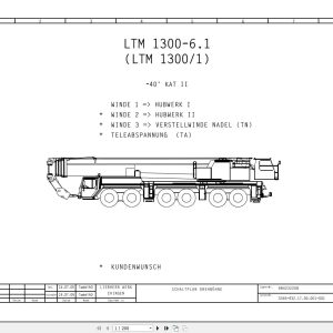 Liebherr Crane LTM 1300 1 Z71142 Electric and Hydraulic Diagrams DE 1