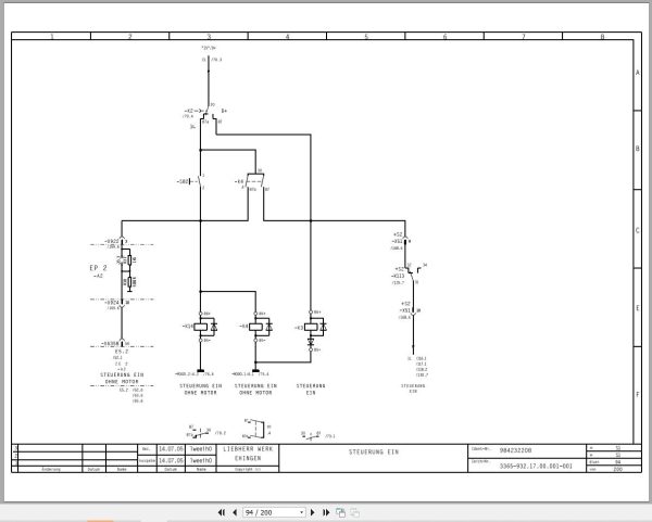 Liebherr Crane LTM 1300 1 Z71142 Electric and Hydraulic Diagrams DE 2