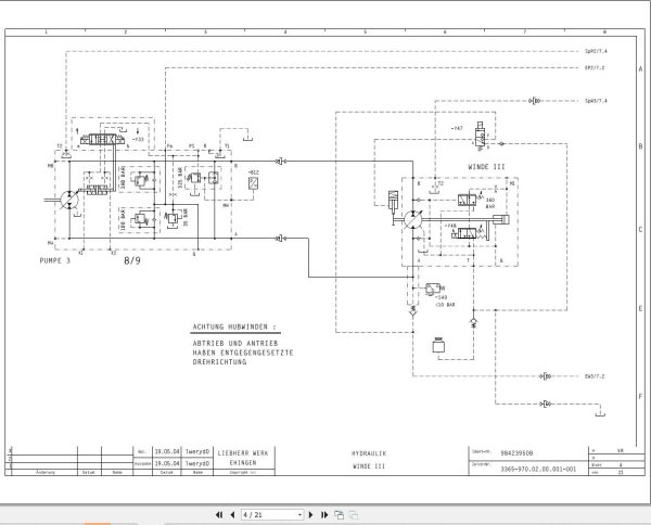 Liebherr Crane LTM 1300 1 Z71142 Electric and Hydraulic Diagrams DE 3