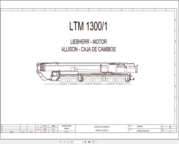 Liebherr Crane LTM 1300 1 Z71142 Electric and Hydraulic Diagrams ES 1