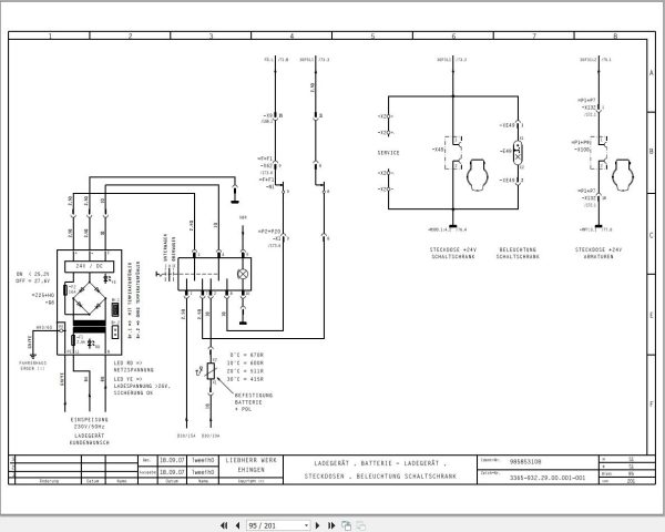 Liebherr Crane LTM 1300 6.1 Z71181 Electric and Hydraulic Diagrams DE 2