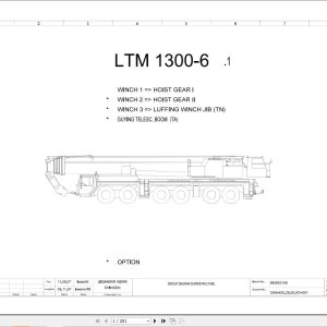 Liebherr Crane LTM 1300 6.1 Z71181 Electric and Hydraulic Diagrams EN 1