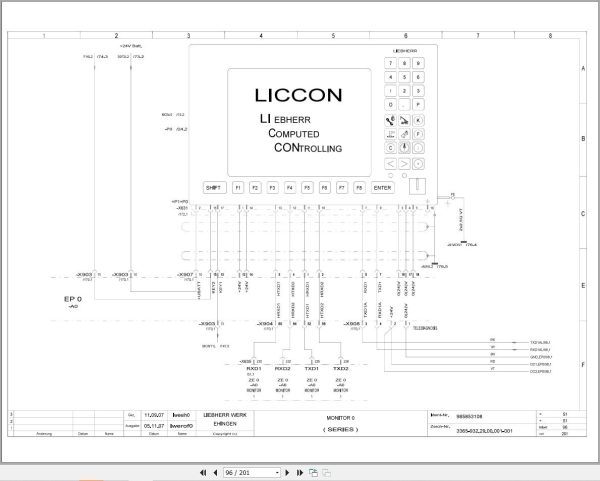 Liebherr Crane LTM 1300 6.1 Z71181 Electric and Hydraulic Diagrams EN 2