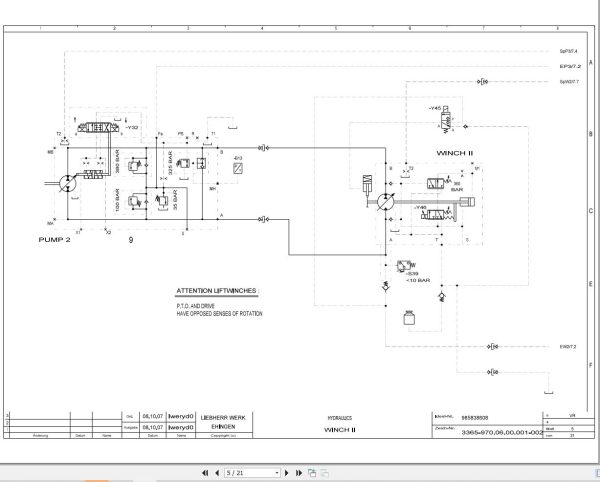 Liebherr Crane LTM 1300 6.1 Z71181 Electric and Hydraulic Diagrams EN 3