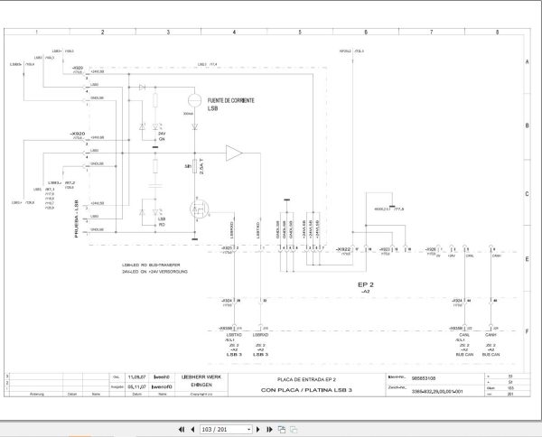 Liebherr Crane LTM 1300 6.1 Z71181 Electric and Hydraulic Diagrams ES 2