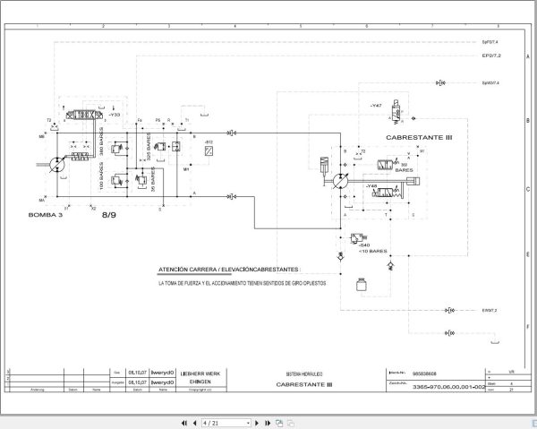 Liebherr Crane LTM 1300 6.1 Z71181 Electric and Hydraulic Diagrams ES 3