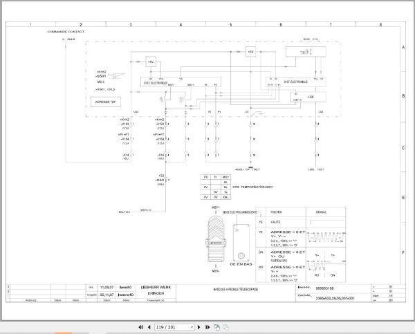 Liebherr Crane LTM 1300 6.1 Z71181 Electric and Hydraulic Diagrams FR 2