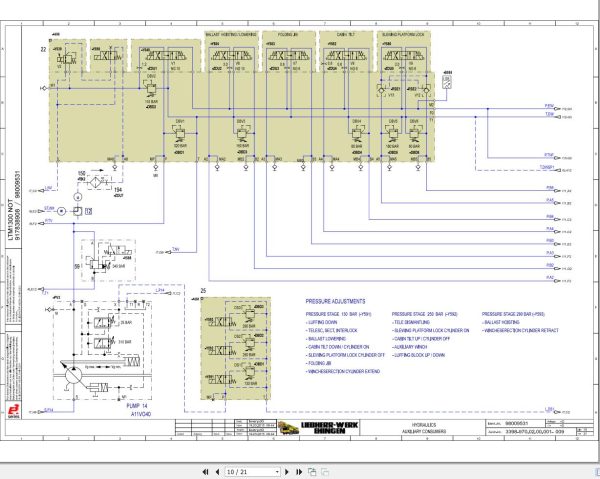 Liebherr Crane LTM 1300 6.2 Z71516 Electric and Hydraulic Diagrams EN 4
