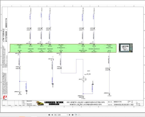 Liebherr Crane LTM 1300 6.2 Z71516 Electric and Hydraulic Diagrams ES 2