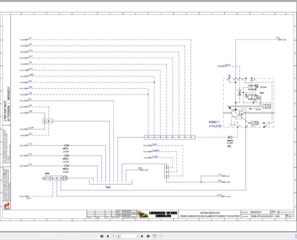 Liebherr Crane LTM 1300 6.2 Z71516 Electric and Hydraulic Diagrams ES 3