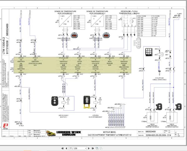 Liebherr Crane LTM 1300 6.2 Z71516 Electric and Hydraulic Diagrams FR 2