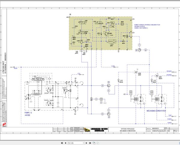 Liebherr Crane LTM 1300 6.2 Z71516 Electric and Hydraulic Diagrams FR 3