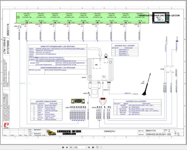 Liebherr Crane LTM 1300 6.2 Z71516 Electric and Hydraulic Diagrams RU 2