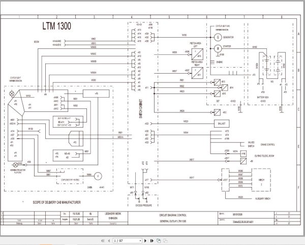 Liebherr Crane LTM 1300 Z16788 Electric Diagrams EN 1