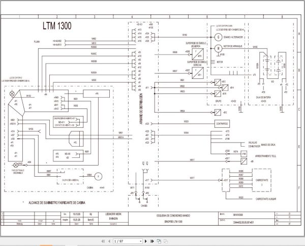 Liebherr Crane LTM 1300 Z16788 Electric Diagrams ES 1