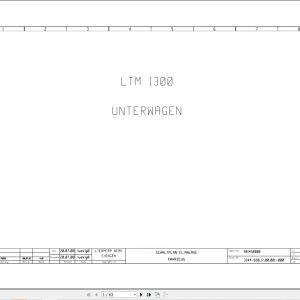 Liebherr Crane LTM 1300 Z16788 Electric and Hydraulic Diagrams DE 1