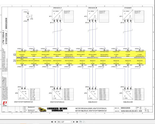 Liebherr Crane LTM 1350 6.1 Z71235 Electric and Hydraulic Diagrams DE 2