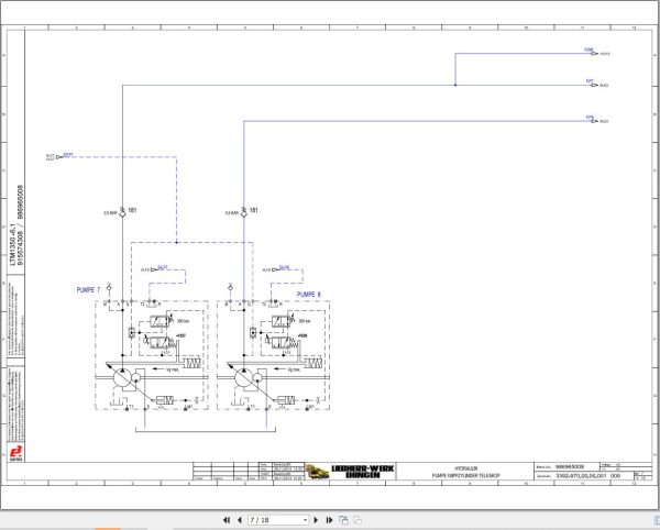 Liebherr Crane LTM 1350 6.1 Z71235 Electric and Hydraulic Diagrams DE 3