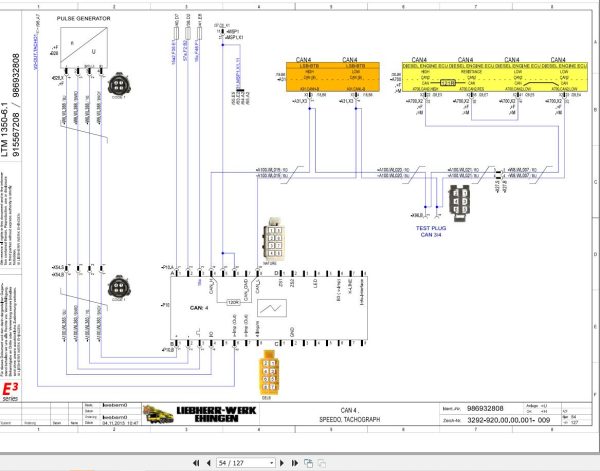Liebherr Crane LTM 1350 6.1 Z71235 Electric and Hydraulic Diagrams EN 2