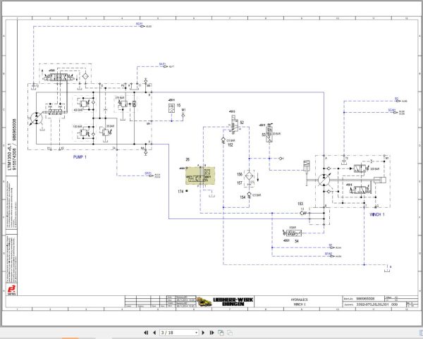 Liebherr Crane LTM 1350 6.1 Z71235 Electric and Hydraulic Diagrams EN 3