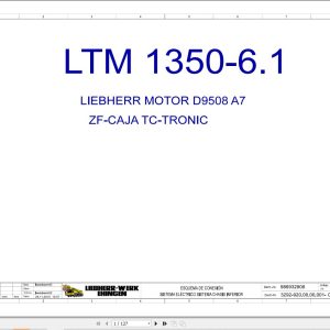 Liebherr Crane LTM 1350 6.1 Z71235 Electric and Hydraulic Diagrams ES 1