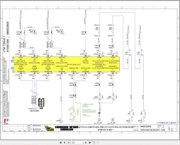 Liebherr Crane LTM 1350 6.1 Z71235 Electric and Hydraulic Diagrams ES 2